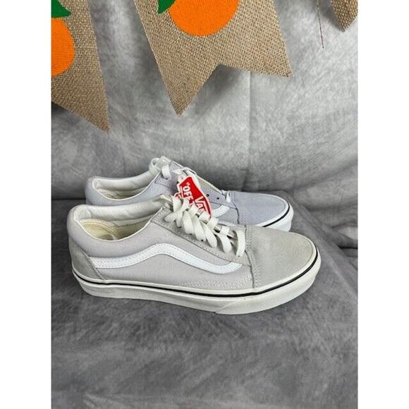 Vans Women Old Skool Gray/White Suede Lace Up Skate Shoes Sz 6.5 SEE DESCRIPTION - Picture 2 of 6